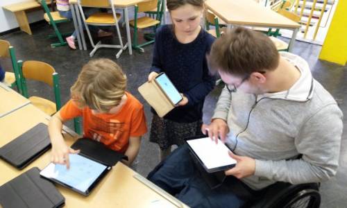 Mit Kevin an den iPads 💻
