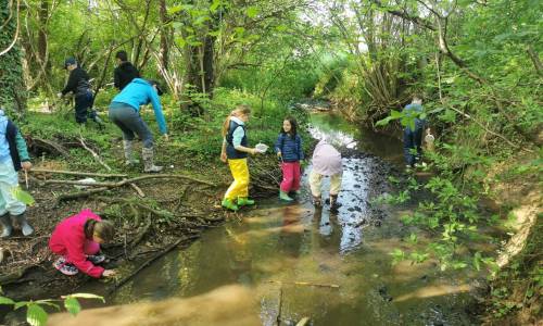 Auf Wassertiersuche im Gabriachbach